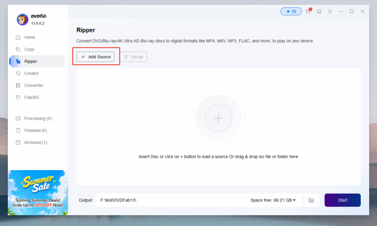 add source in dvdfab blu-ray ripper