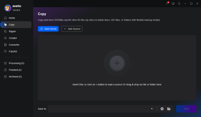 DVDFab Blu-ray Copy interface